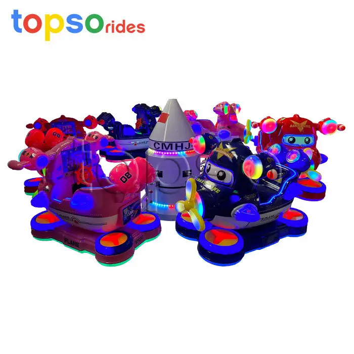 New Design 6 Seats Aircraft Rotary Lift Flying Animal Ride Kids Carousel Ride For Sale