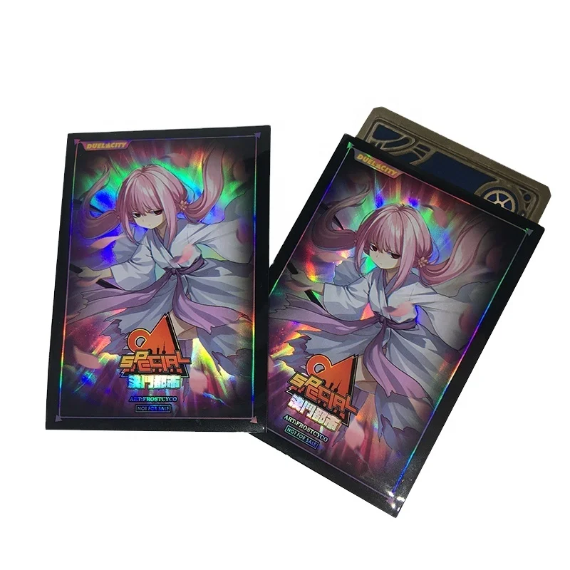 Art Printed Hologram Anime sexy girl trading Card Game Sleeves Protector Inner Printed Card Sleeves