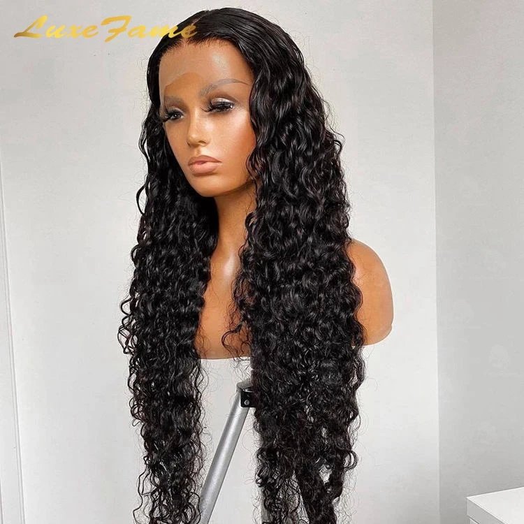 Wholesale Deep Wave 40 Inch Full Lace Human Hair Wig,Human Bulk Chinese Hair Wig,Best 200 300 Density Lace Wig