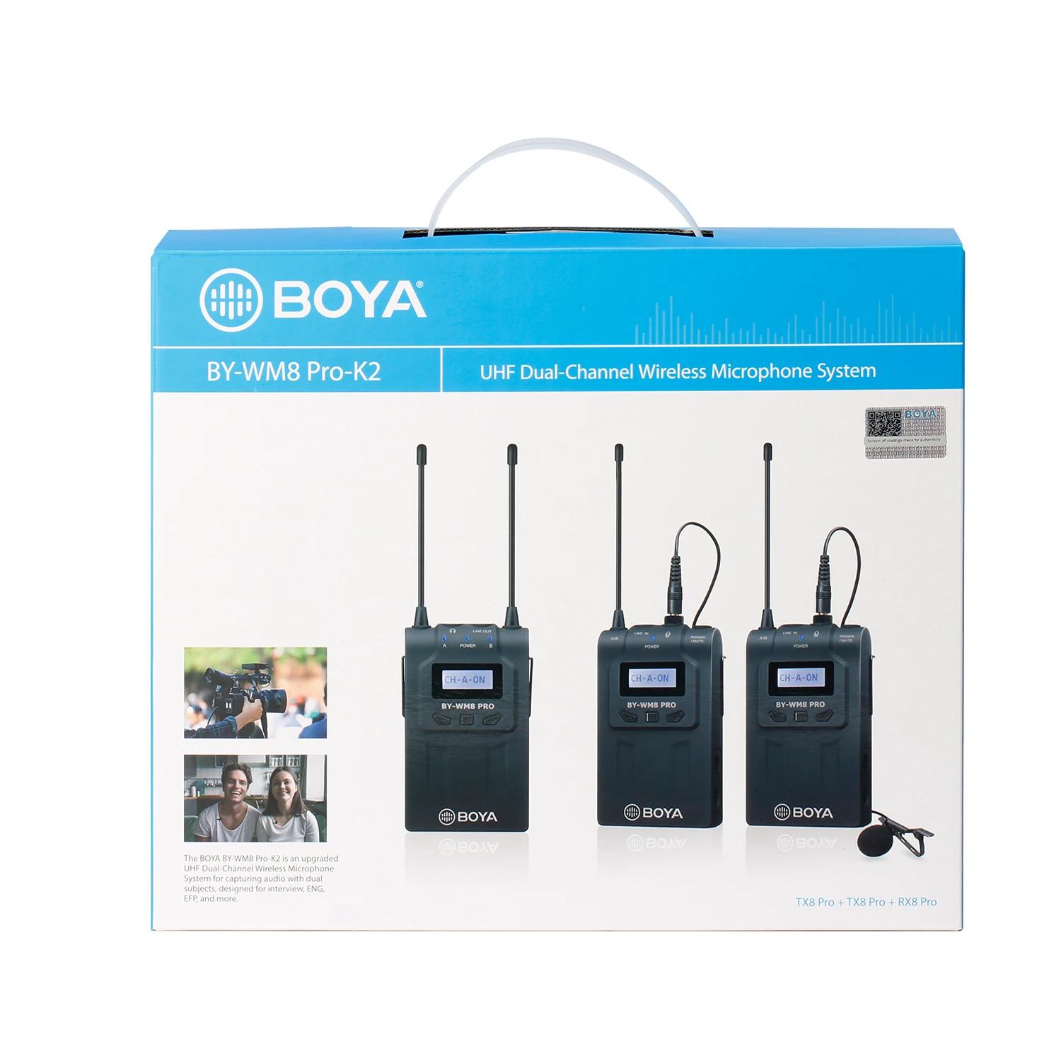 BOYA BY-WM8 Dual Channel UHF Wireless Microphone