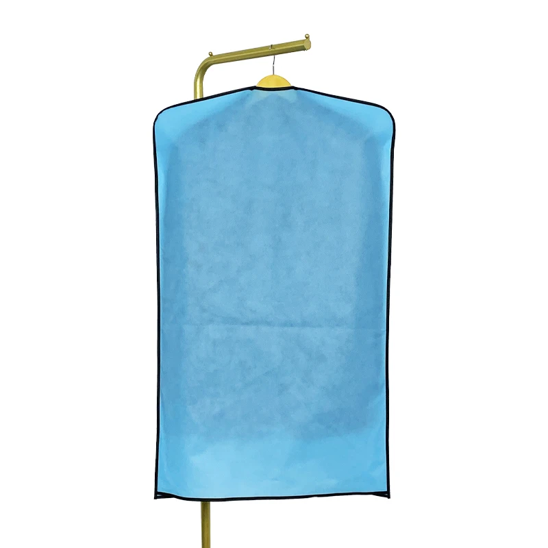 Blue Nonwoven Suit Bag Travel Garment Bag Suit Cover