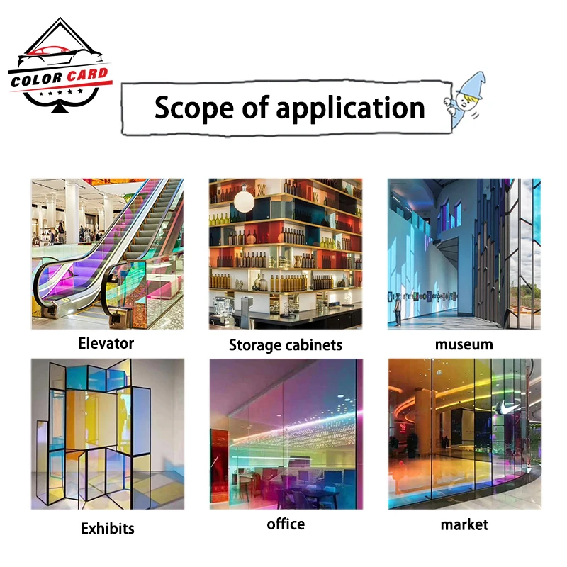 Decorative Colorful Self Adhesive Office Mall Mid Grey Anti-scratch Double perspective HD Building window Glass Films