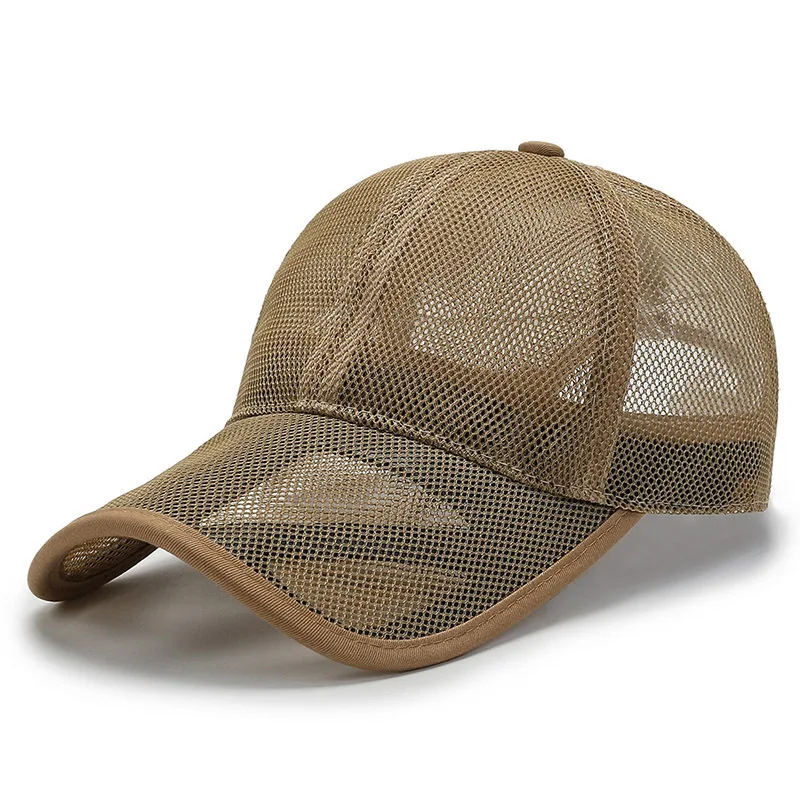 Factory Direct Price Custom Outdoor Sport Breathable Solid Color Mesh Baseball Cap Hat for Men Woman