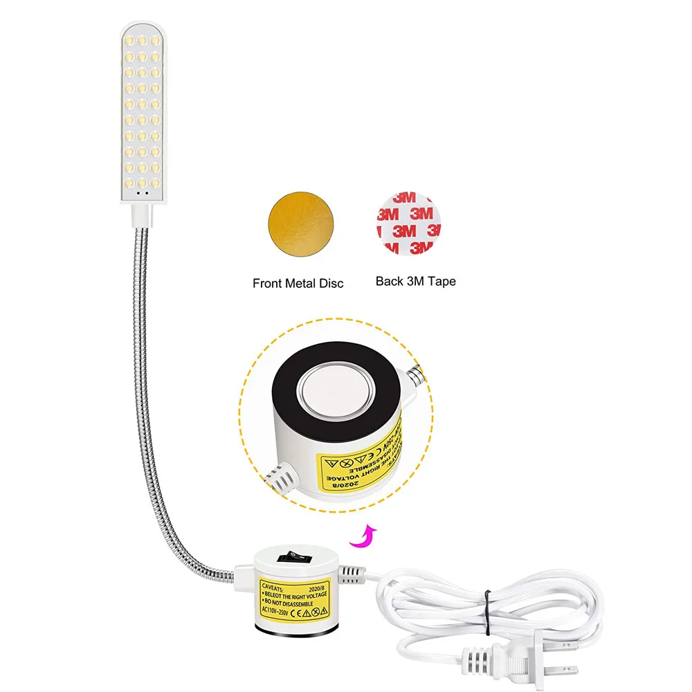 
2021 Flexible Gooseneck Work Lamp LED Sewing Machine Light for Workbench Lathe Drill Press 