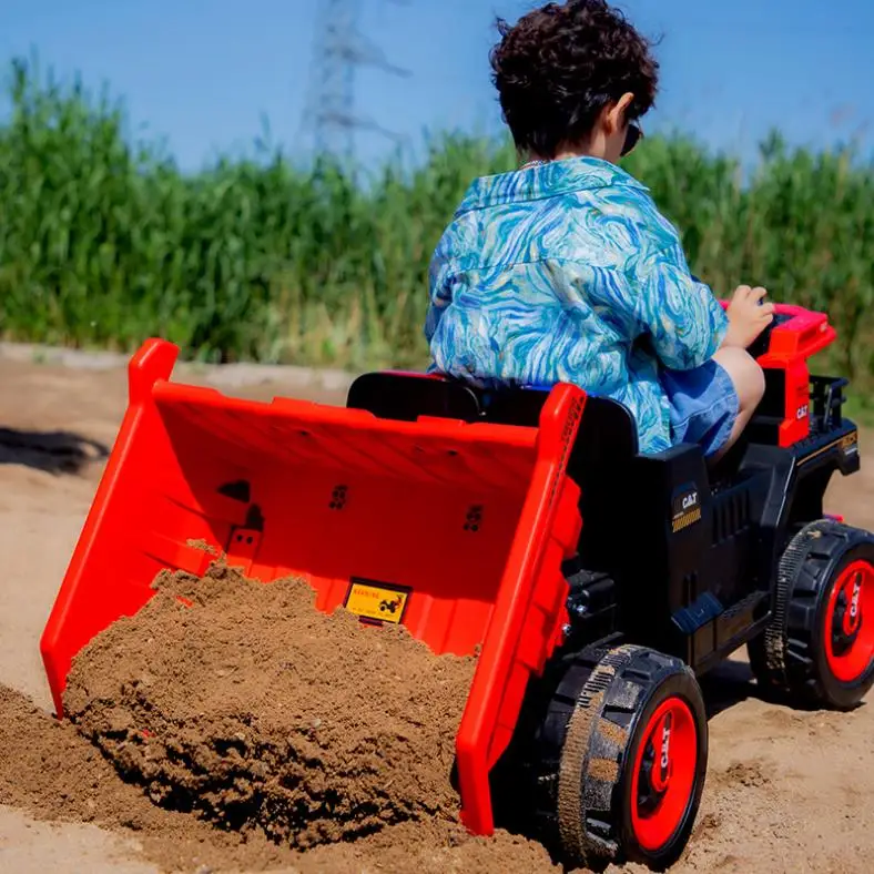 Factory Cheap ride on Car Toy Excavator Baby Boy Sliding Electric Trolley Toy Car Can Make Birthday Gift