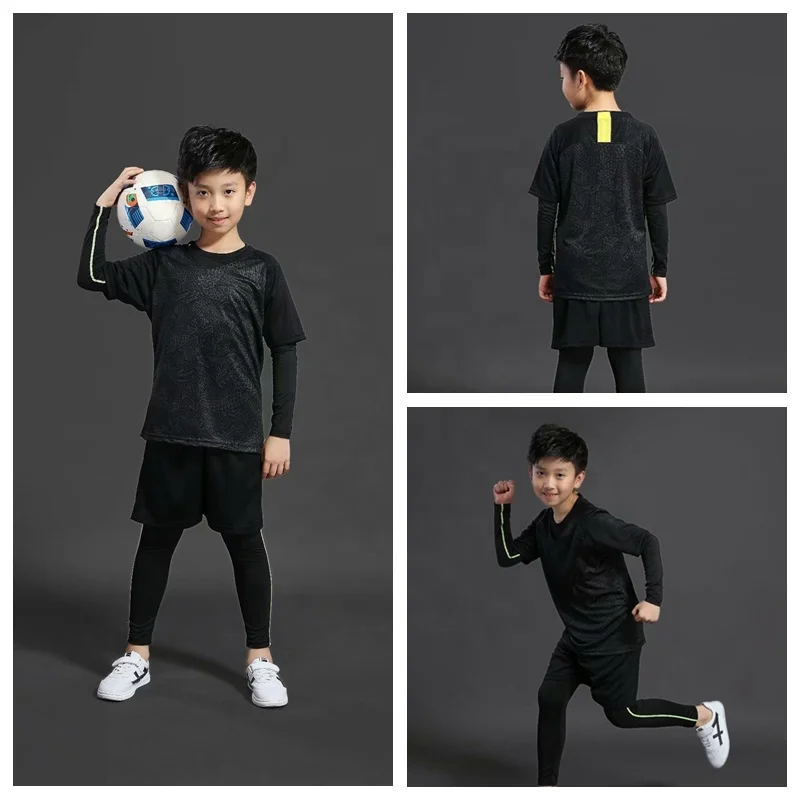 Professional New Men Kids China Dragon Red Black Sports Running Football Shirts Kits