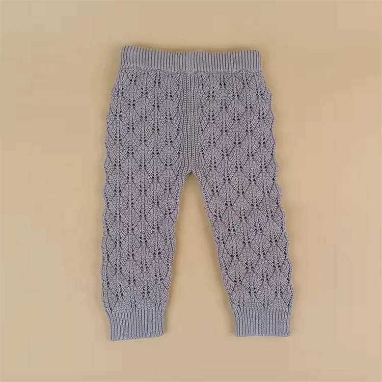 High Quality Cotton Chunky Knit Baby Sweaters Winter Pullover for Girls and Boys Solid Color Knitted Clothing Set