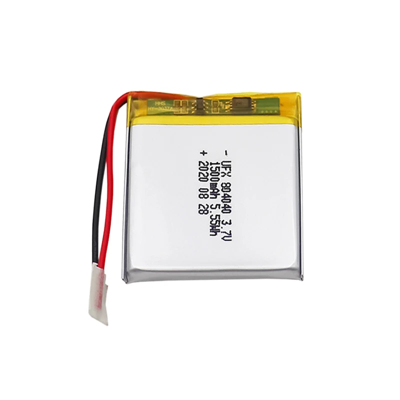 Lithium Ion Polymer Cells Factory Wholesale UFX 804040 1500mAh 3.7V Rechargeable Battery for Smart Table Lamp