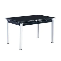 Modern Design home furniture Extendable glass top dining table cheap Retractable table
