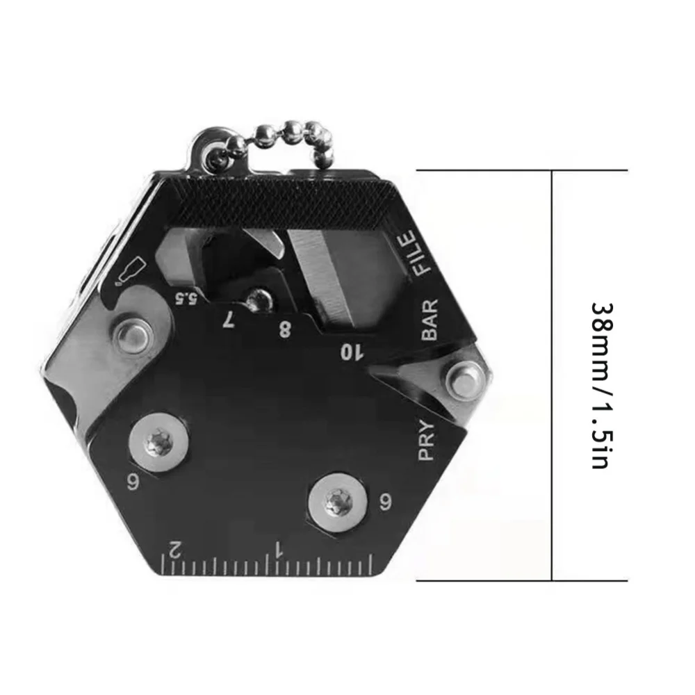 hot sales Multi-tool Coin Knife/Hunting Folding Knife Hexagon Keychain ButterflyKnife/Pocket Mini Gear Outdoor Survival Knives