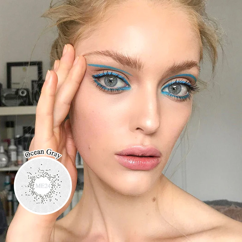 Ocean Blue ME22 оптовая продажа цветные натуральные дешевые мягкие контактные линзы для