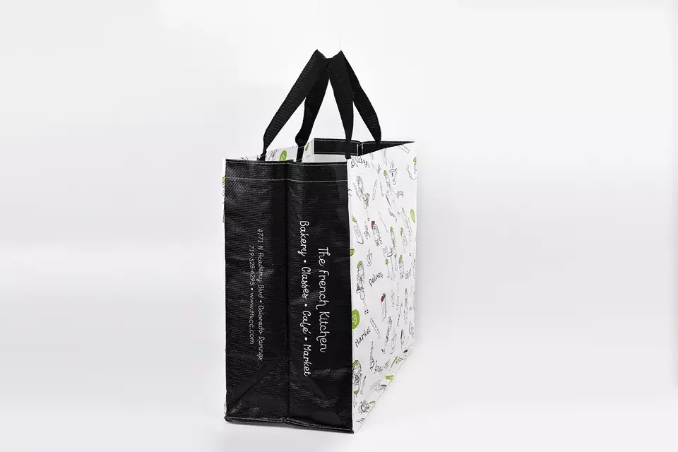 Оптовая продажа, рекламная Экологически чистая ламинированная продукция для супермаркета tnt, многоразовая сумка для покупок из нетканого полипропилена