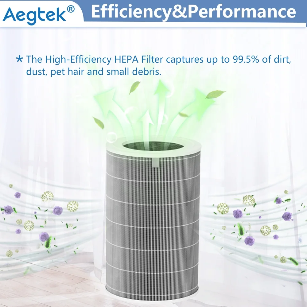 Air Purifier 4 Filter With RFID Chip For Xiaomi Smart Air Purifier 4 Vacuum Cleaner Parts