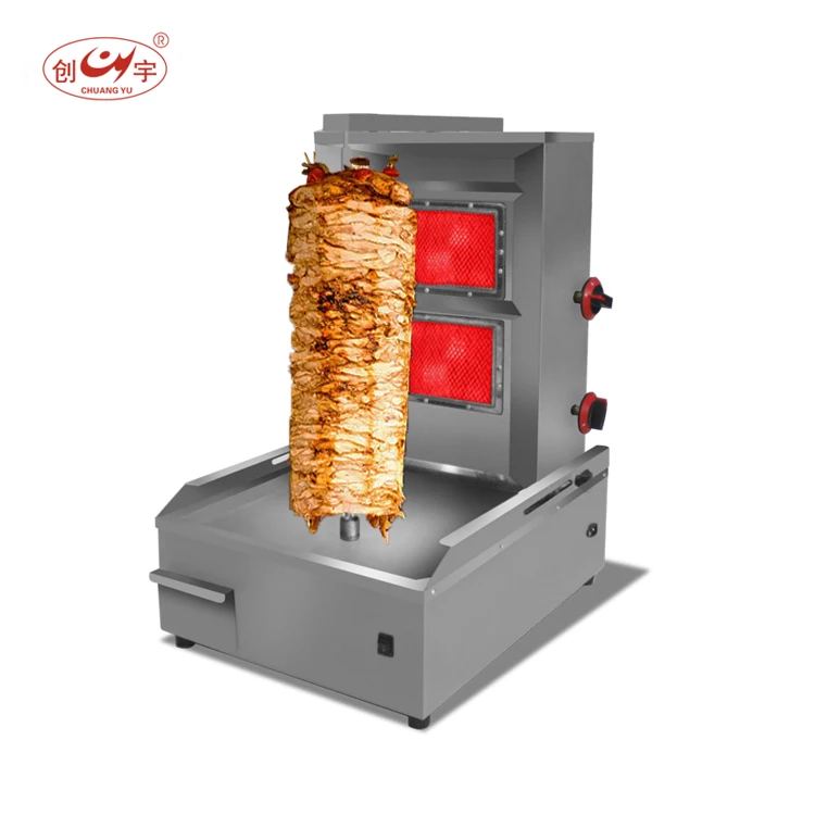 Вращающаяся газовая решетка Doner с 5 горелками оборудование для барбекю