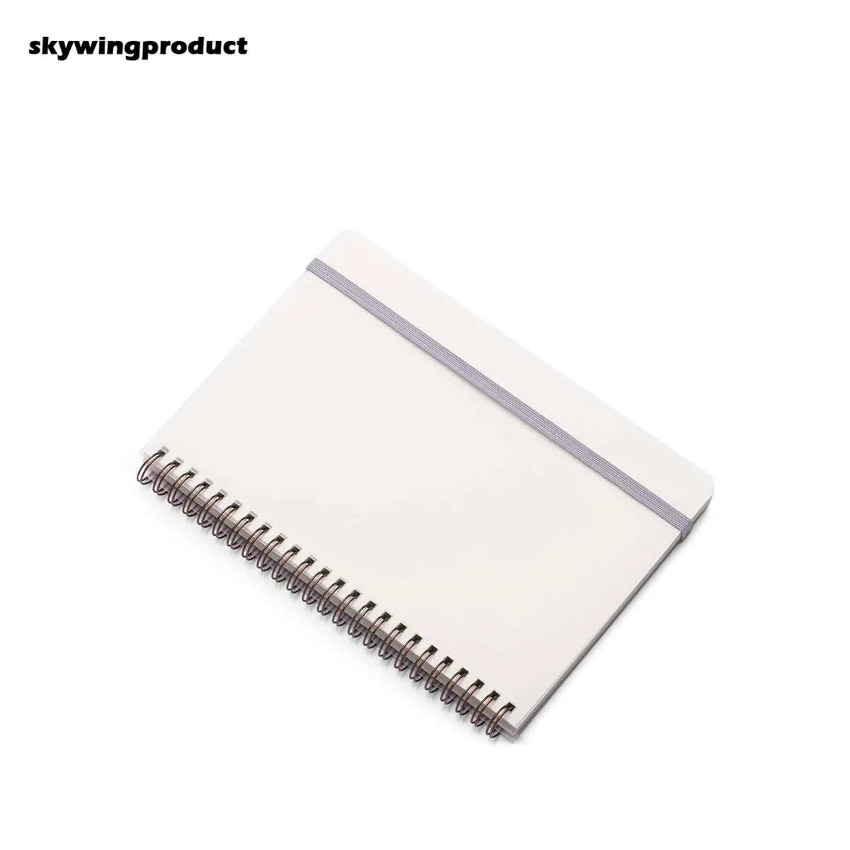 Skywing product 100gsm Thick Paper 80 Sheets Bullet Dot Grid Spiral Notebook With Elastic Band Closure and Colorful Stickers