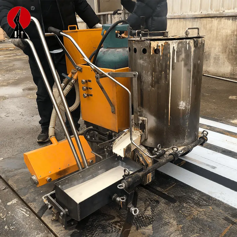 New Design Thermoplastic Draw Double Lines Marking Bucket Road Screed Marking Box Painting Machine