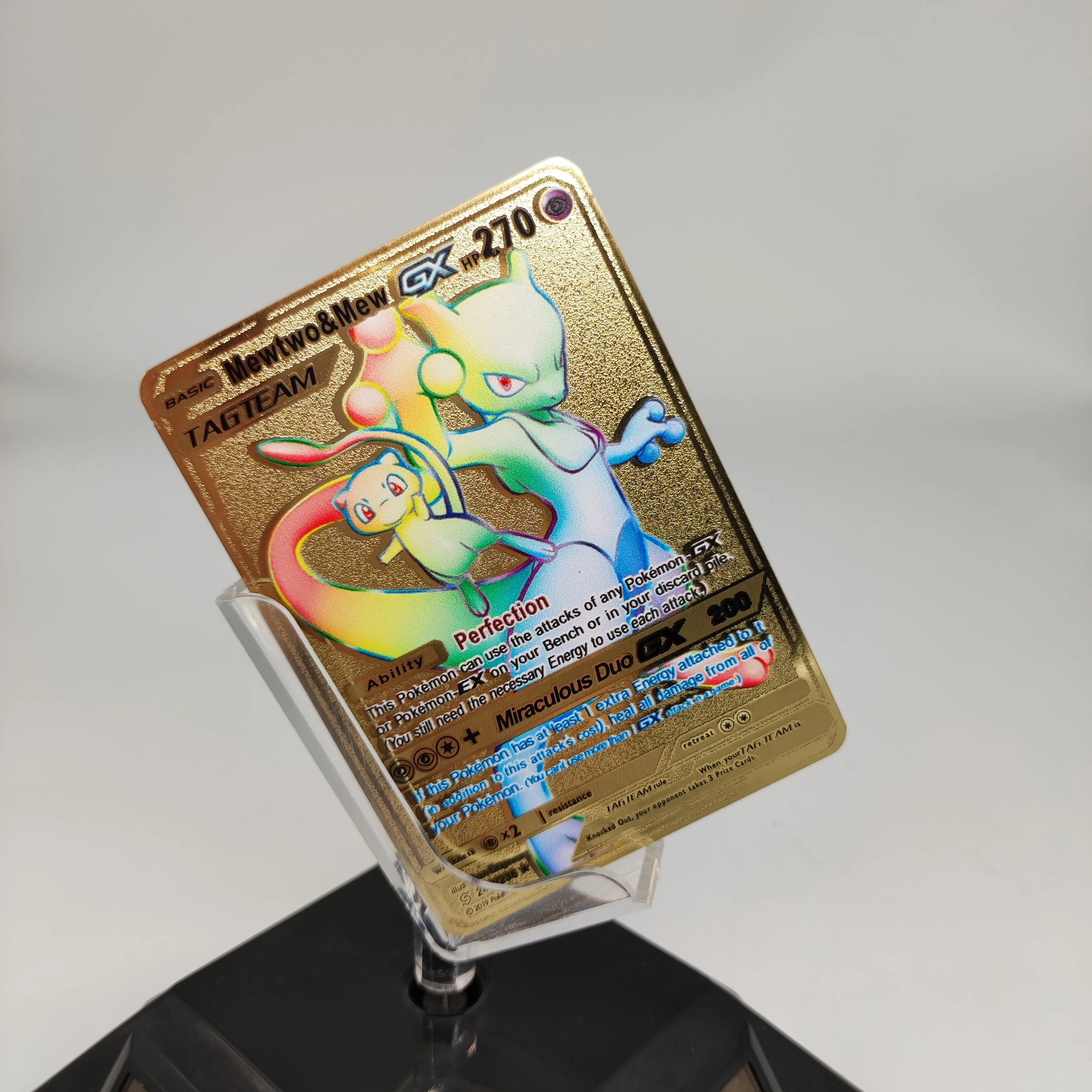 Rainbow Pikachu Vmax Gold Silver Black Metal Charizard Poke Cards New Trading Cards Collection Game