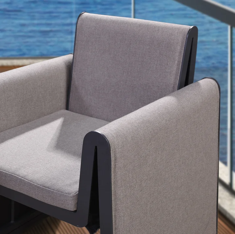 Wholesale Aluminum Waterproof Fabric Outdoor Wicker Chair Sofa Garden Outdoor Courtyard