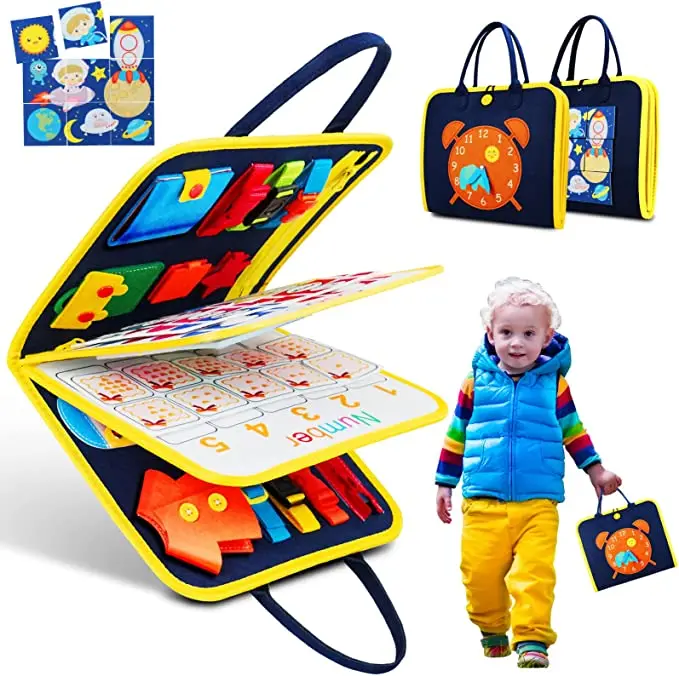 Busy Boards  Montessori Toys  Busy Books for Toddlers Activity Learning Busy Board for Kids