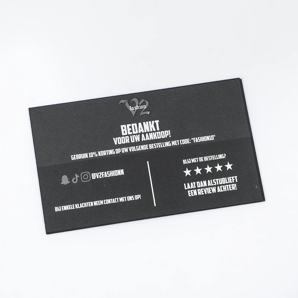 Print double sided gloss film lamination hot stamping colour and printed on both sides wedding business custom thank you card