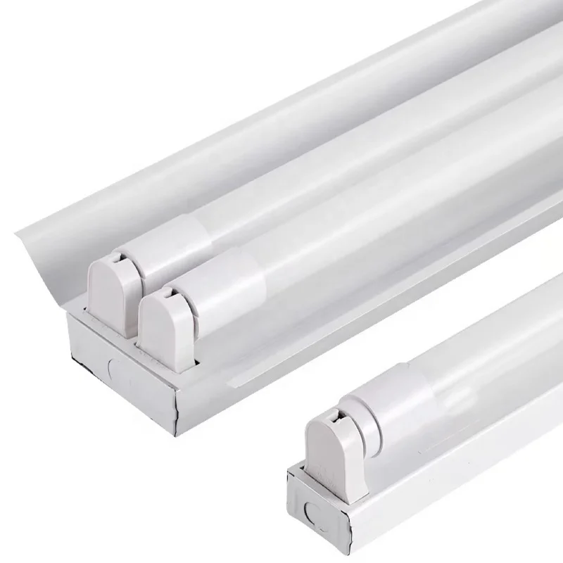 T8 Holder Lamp Base 2ft 4ft Fluorescent t8 double fixture Led Light Tube Fixture iron oem odm customize T8 Batten Lights