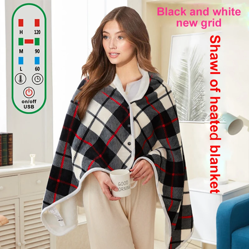 Whole Body Heated Long Shawl Office Space and Home Mink Cashmere Heated Long Shawl TH3308