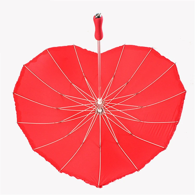 
Wedding Straight Heart Shaped Umbrella For Promotional 