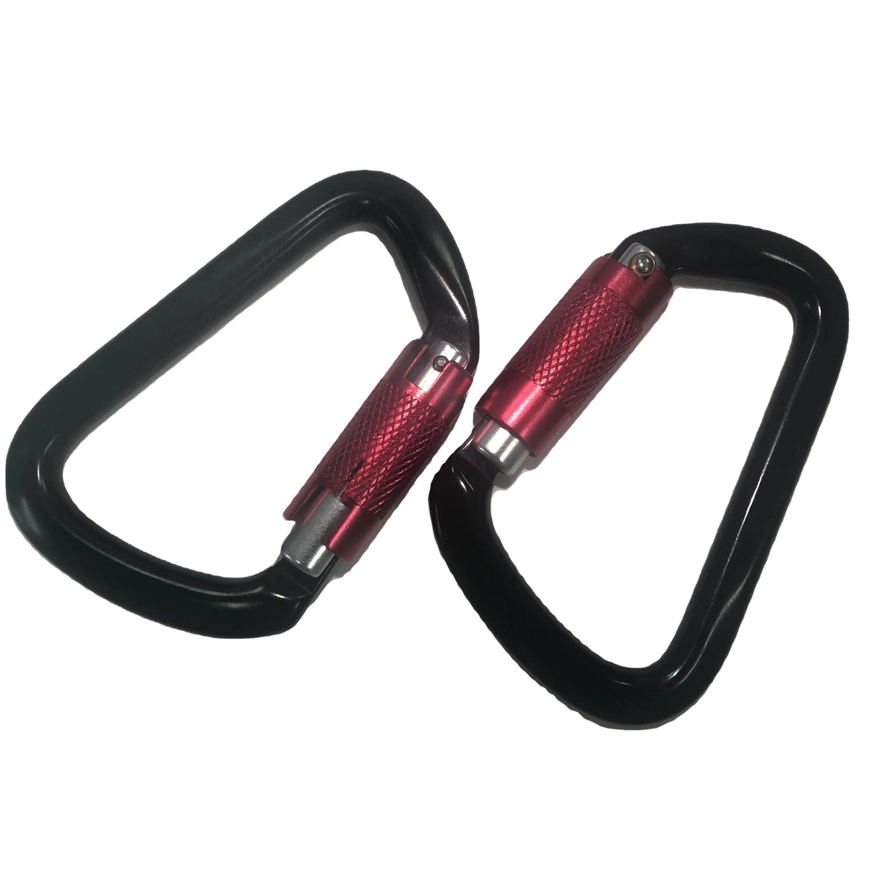 Heavy Duty 26KN Metal Aluminum Auto Locking Climbing Spring Carabiner Clips Snap Hook JS-T1809TN