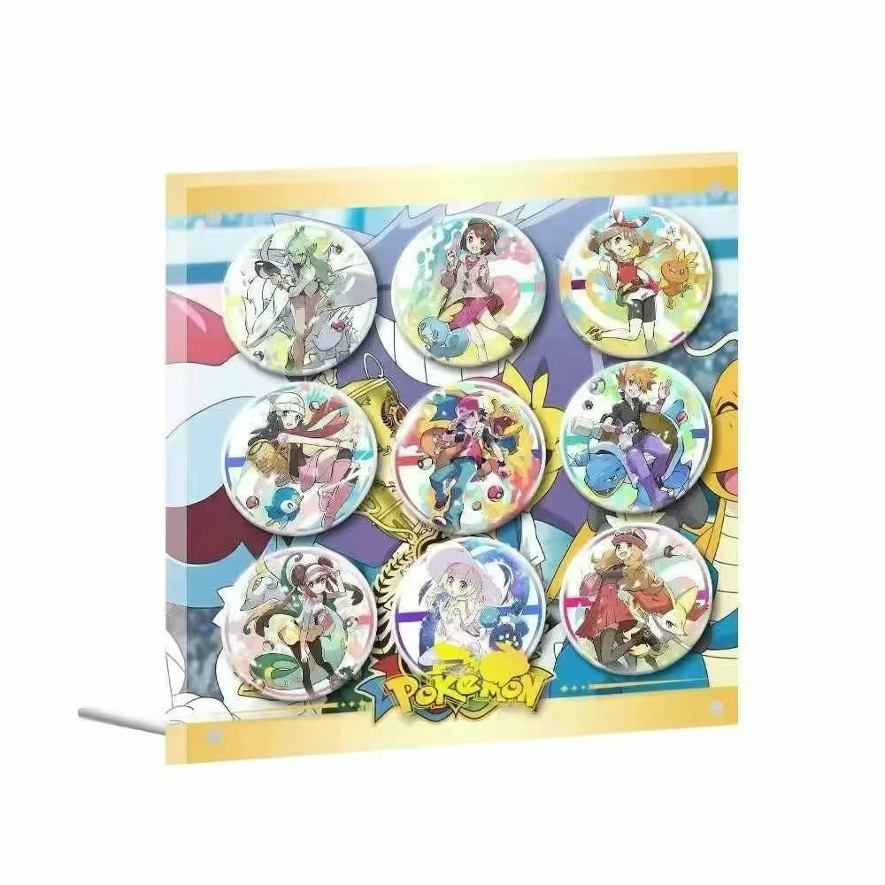GL Trading Collectible Card Game Cute Anime Pokemoned Christmas Decorations Charms Stickers Blind Box Toy For Kids