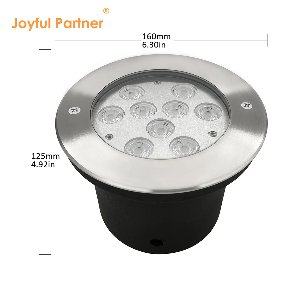 IP67 Stainless Steel 316 24VDC Underground Lights Outdoor 9W RGB RGBW Full Color Underground Light