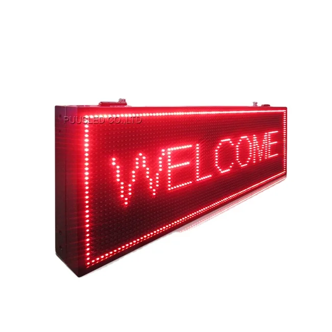 outdoor waterproof electronic led display p10 mono color advertising led display p10 outdoor led message display