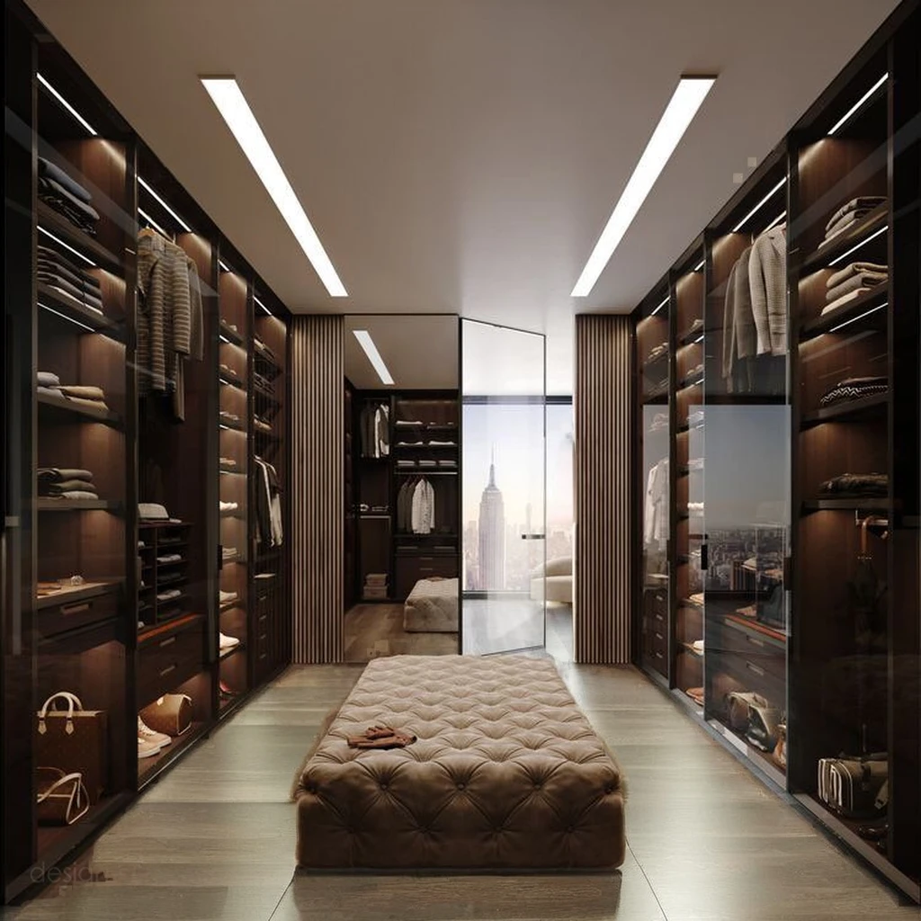 Italian Style Luxury Built-In Bedroom Furniture Latest Guarda Roupa Wall Cabinet Closet Design Metal Wardrobe for Hallway