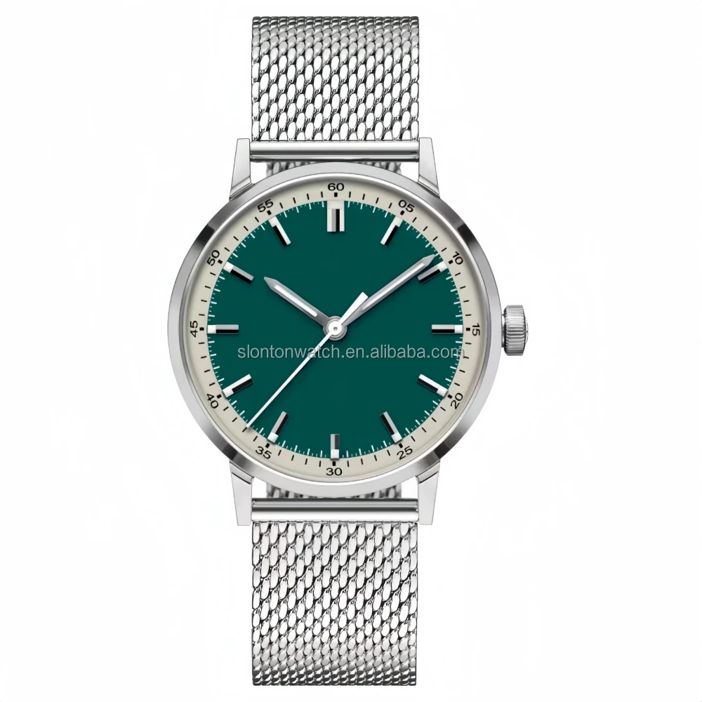 Автоматические часы Slonton с механизмом Seiko 316L, ремешок из нержавеющей стали, модные механические часы