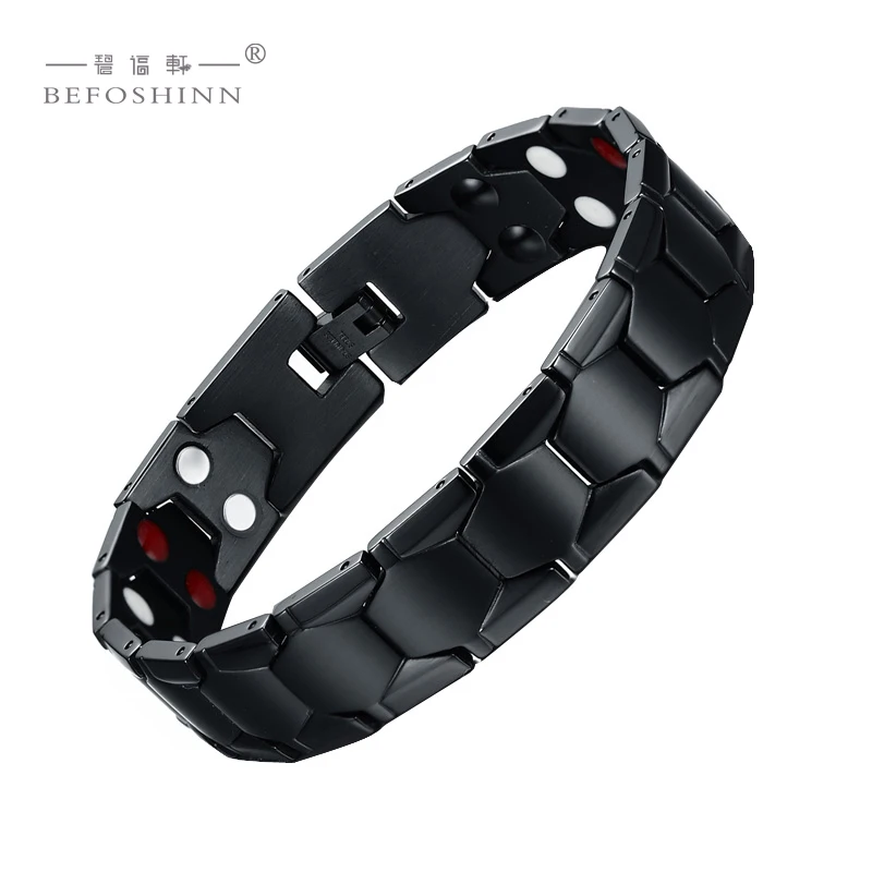 Custom Logo Quantum Energy Bracelet Men Stainless Steel Magnetic Bracelet Health Magnetic Bracelet