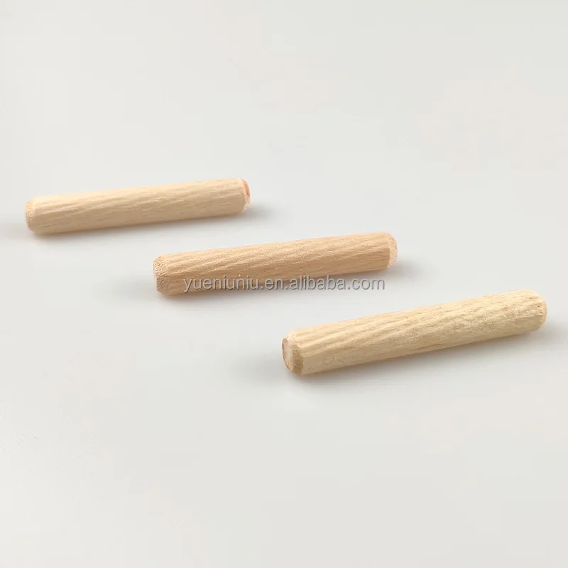 High Quality Decorative Round Solid Wooden Dowel Rols Half White Maple Pin Wood Dowels Custom