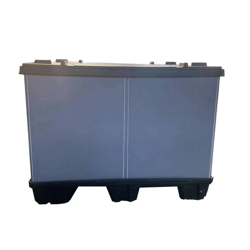 Автомобильные детали, квадратная черная пластиковая Штабелируемая складная коробка для поддонов