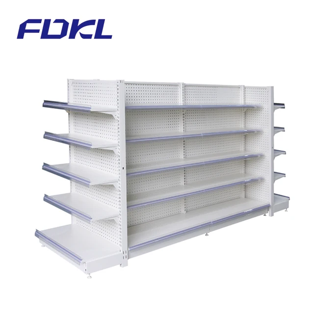Customized Supermarket Equipments Grocery pharmacy Rack Shop Display Shelf Market factory directly sale