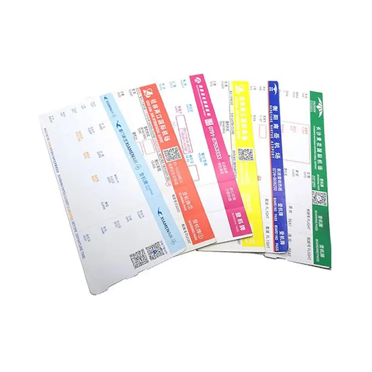 High quality thermal printing airline ticket/boarding pass/movie tickets rolls paper ticket parking