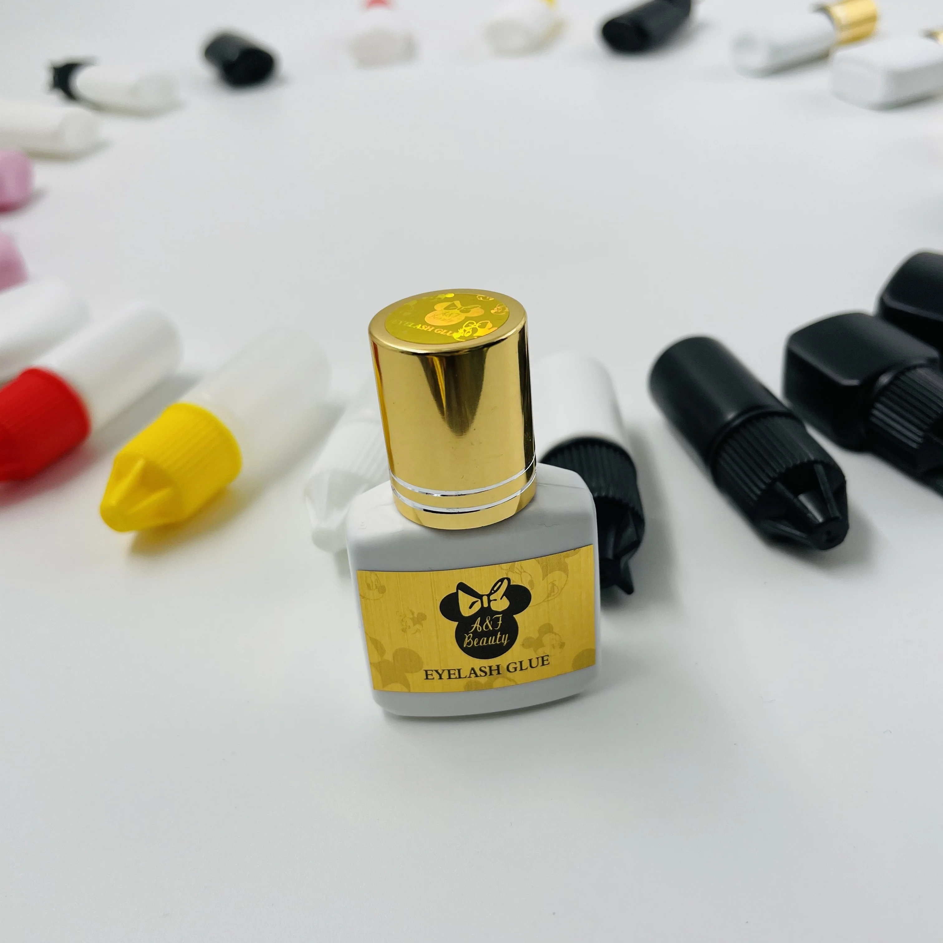 Private Label 0 5 1 Second Dry 8 Week Retention Eyelash Extensions Glue Clear Black Silver Gold White OEM Time Lashes Color Type