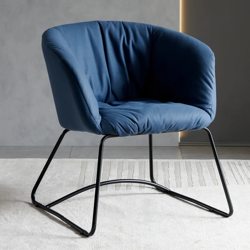 Hot selling modern living room carbon steel frame soft bag leisure chair PU leather fabric armchair