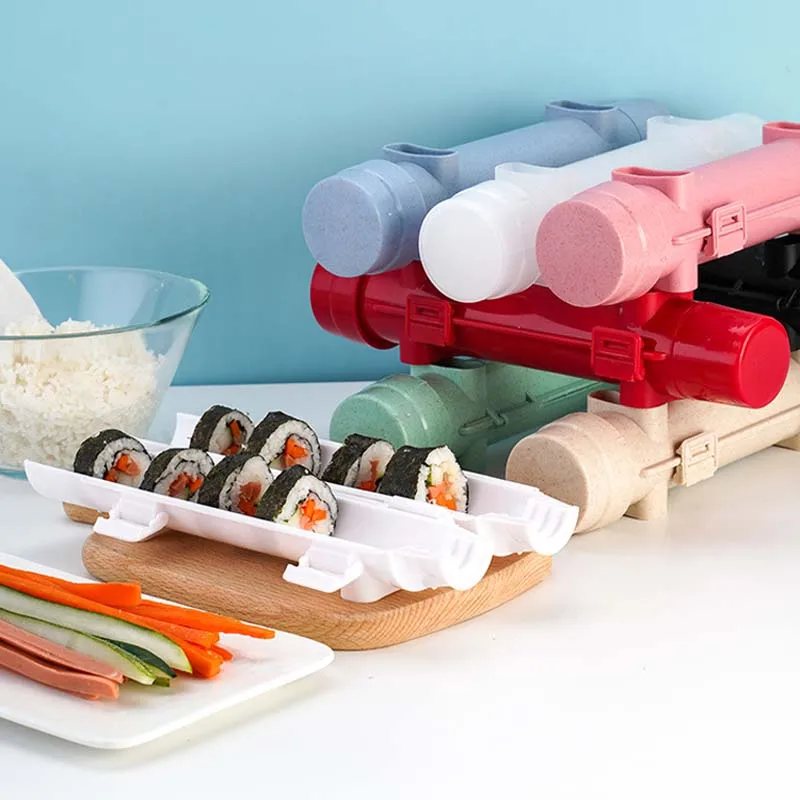 Eco Plastic Wheat Straw Food Grade Sushi Tools DIY Sushi Roller Mold Sushi Maker for Home Use