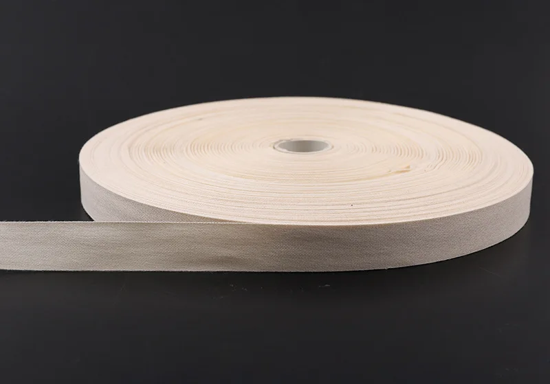 Manufacturers spot this white cotton webbing cotton trademark belt 0.5-8CM plain weave webbing trademark printing webbing