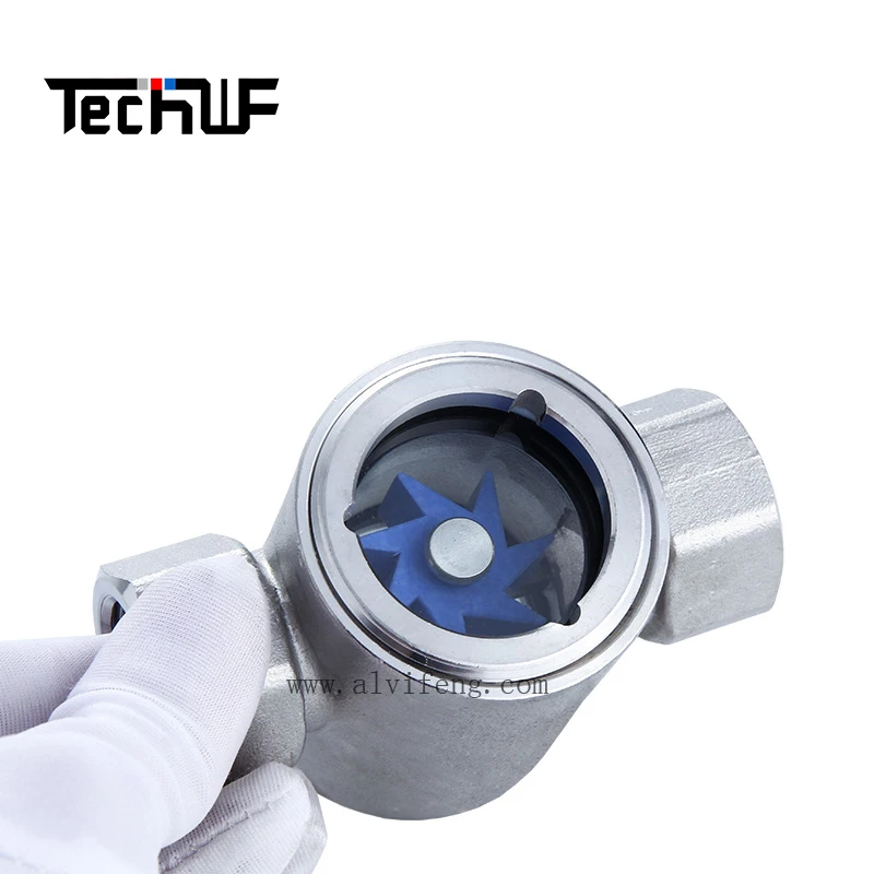 New Arrivals Threaded End Visible Glass Center Impeller Biological Indicator for Steam Water Flow Indicator