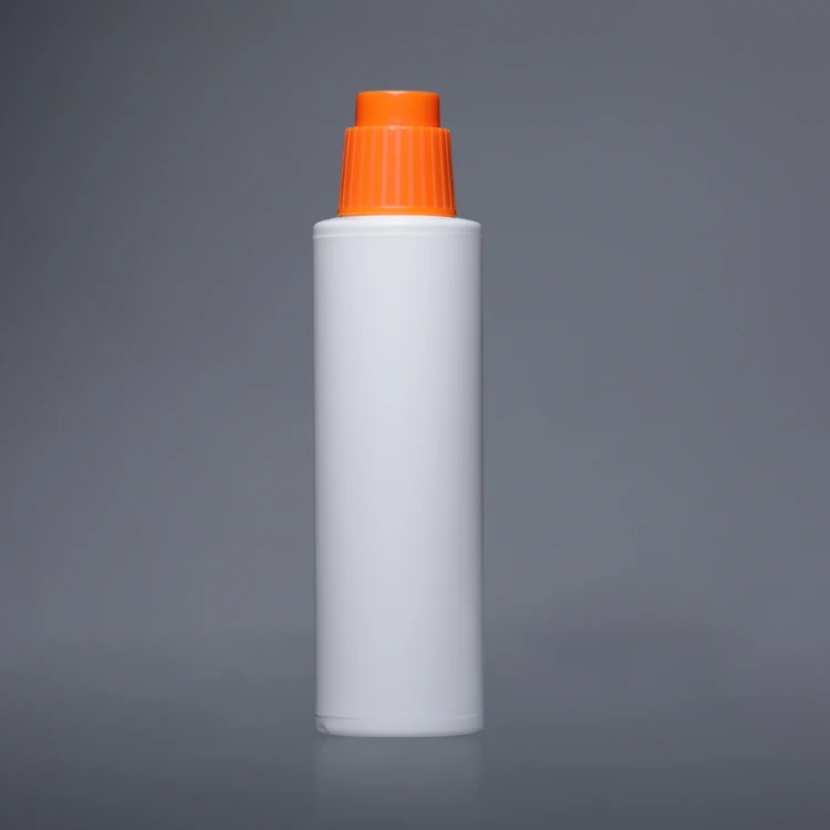 250ml Empty White Plastic PEHD Liquid Soap Bottle with Screw Cap