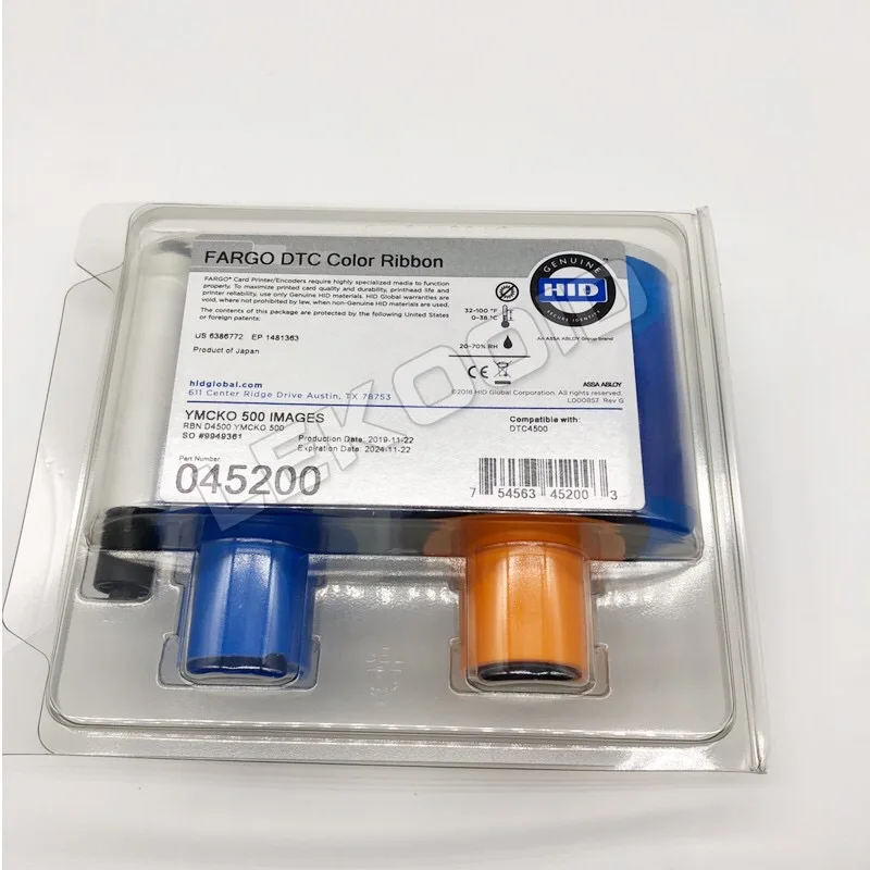 HidFargo DTC4500 DTC4500e YMCKO полноцветная лента