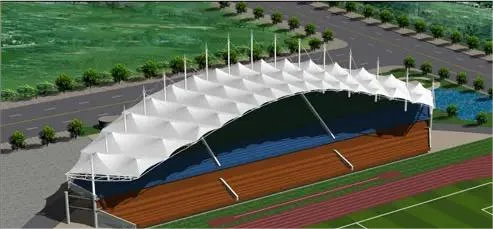 Tensile Shade Tent Stadium PVDF Fabric Roof Architectural Membrane Structure