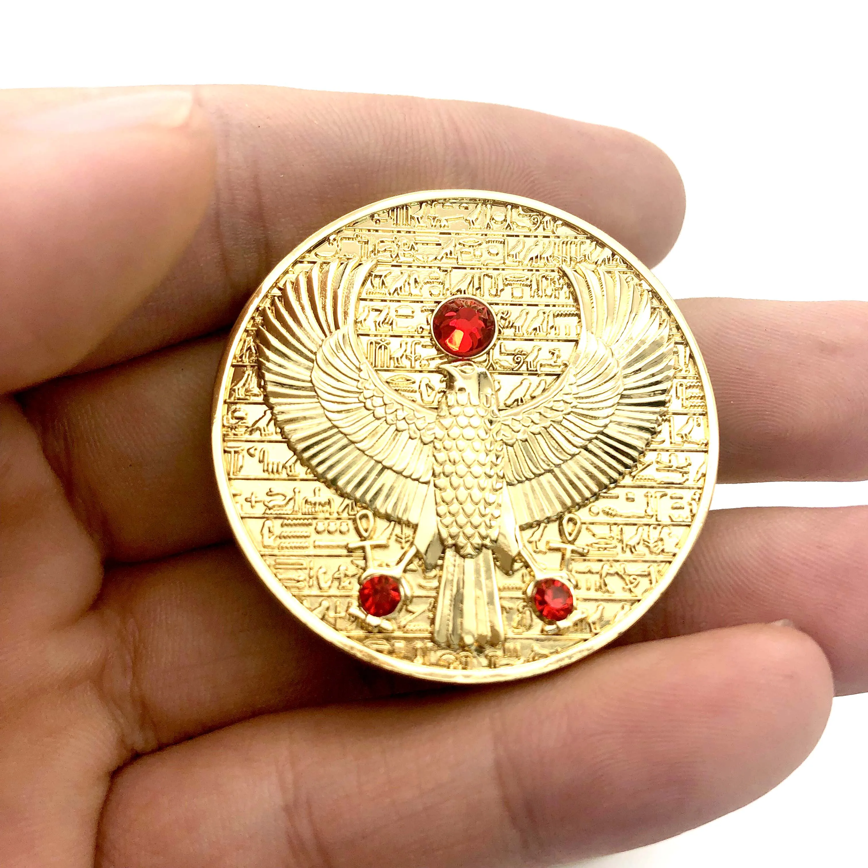 Custom avatar embossed gold-plated 3D metal coins