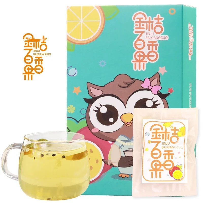 kumquat passion fruit tea Lemon rock sugar combination dried fruit tea fruit camellia tea bag