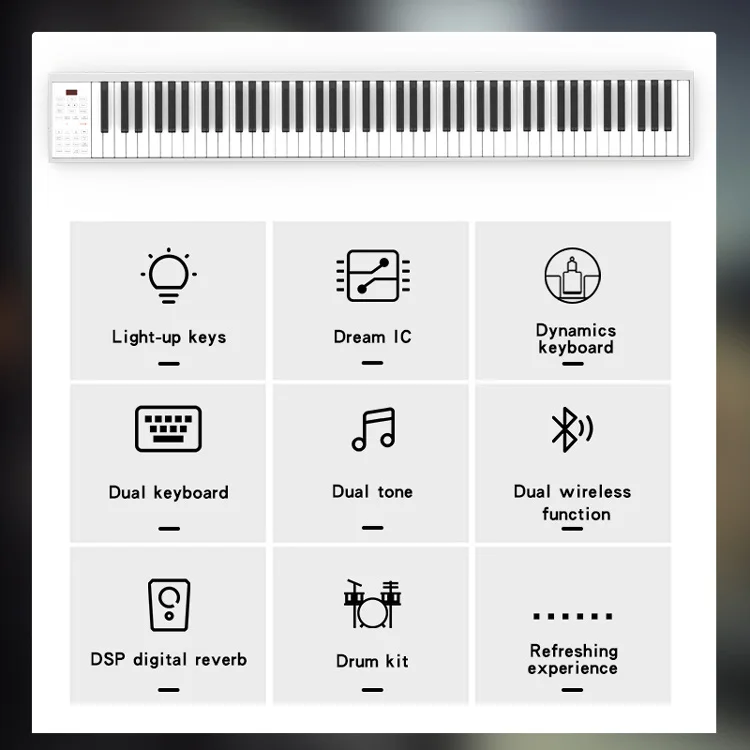 
Piano digital keyboard 49 keys music keyboards wireless midi keyboard used with speaker 