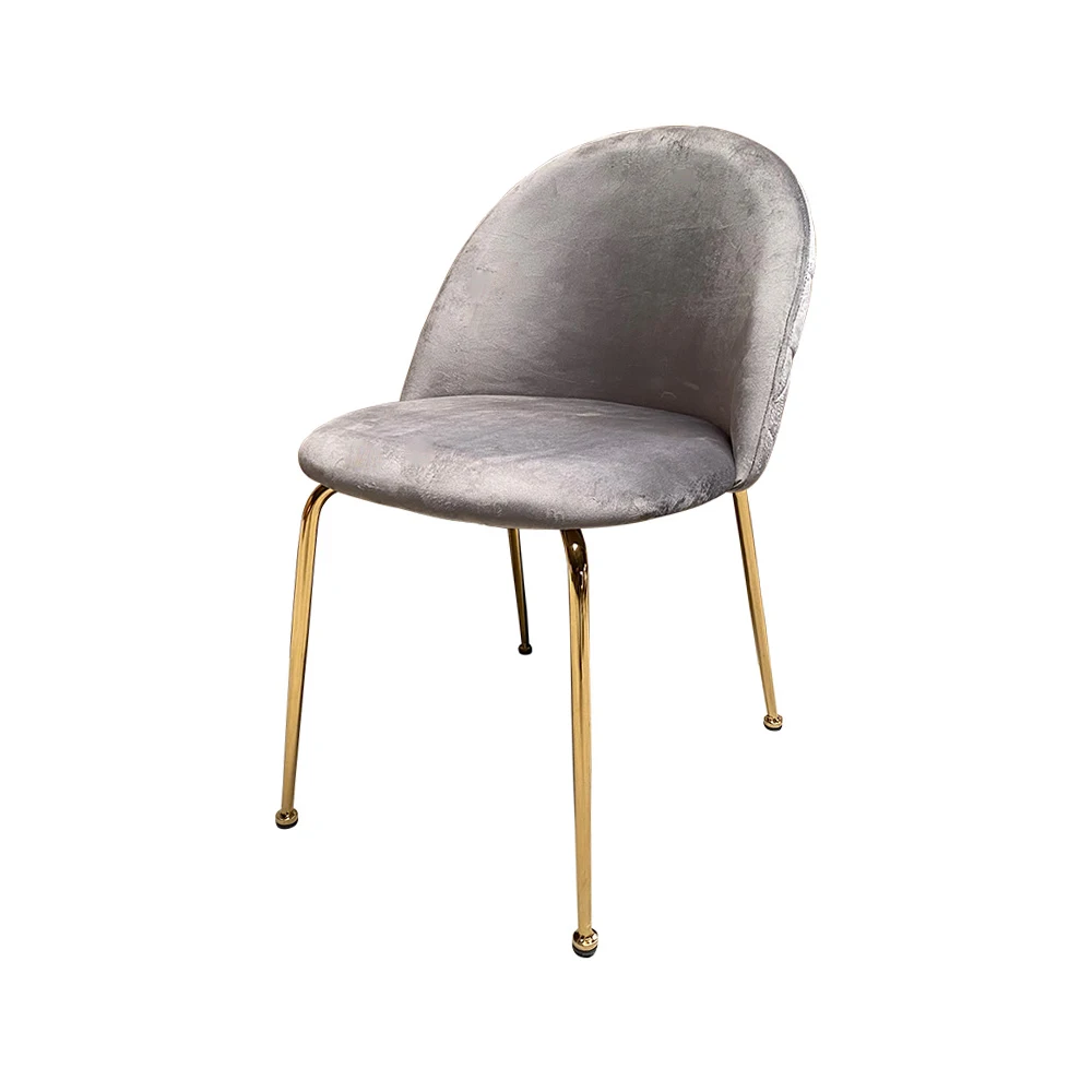 Luxury Nordic Design Dinning Furniture Sillas Metal Leg Upholstery Fabric Modern Velvet Dining Chairs for Dining Room Restaurant